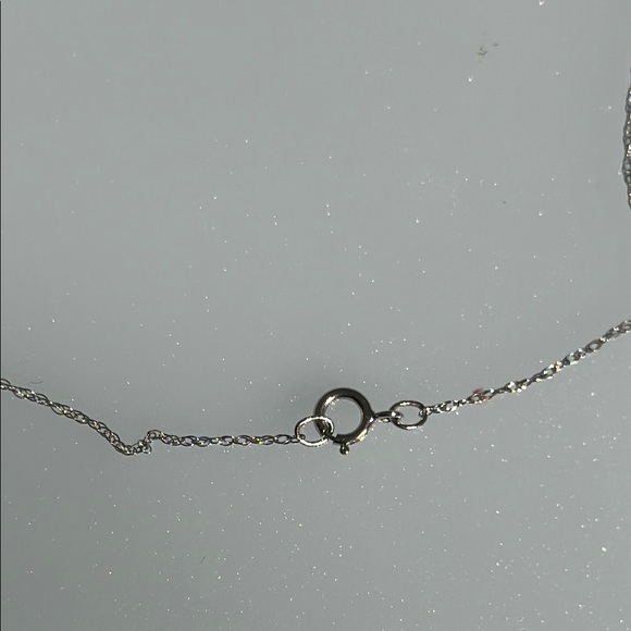 14k real solid white gold Topaz diamonds necklace - Picture 7 of 7